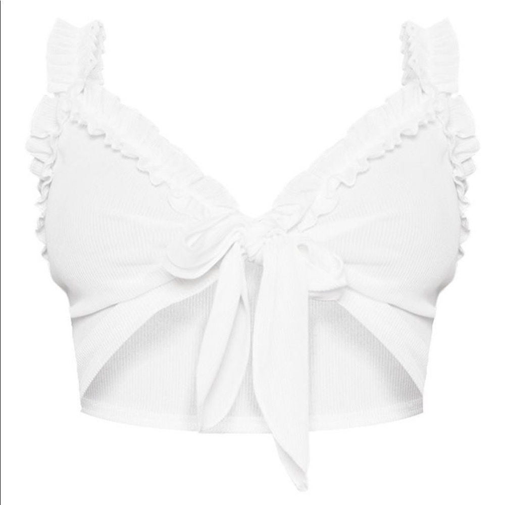 Rib Ruffle Bralette - Picture 3 of 8